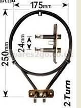 SIEMENS HB12320 FAN OVEN ELEMENT 2-TURN - THREADED HOLES