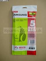 SAMSUNG VP-95B PK [5] VACUUM BAGS - NOW BAG186