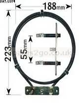 PHILIPS MAJOR APP/WHIRLPOOL AKB493 CIRCULAR FAN OVEN ELEMENT - 2050W - HIGH QUALITY REPACEMENT SPARE